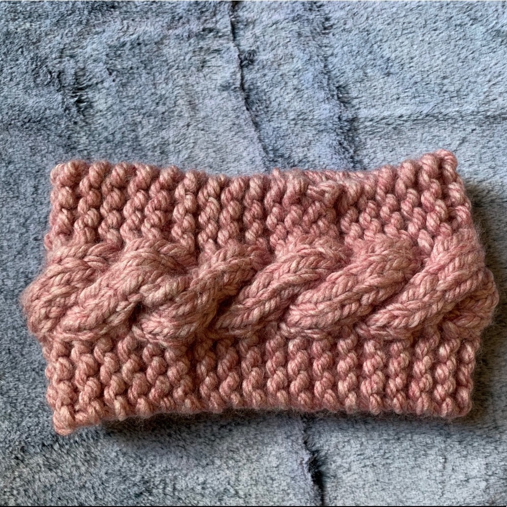 Hand knit ear warmers